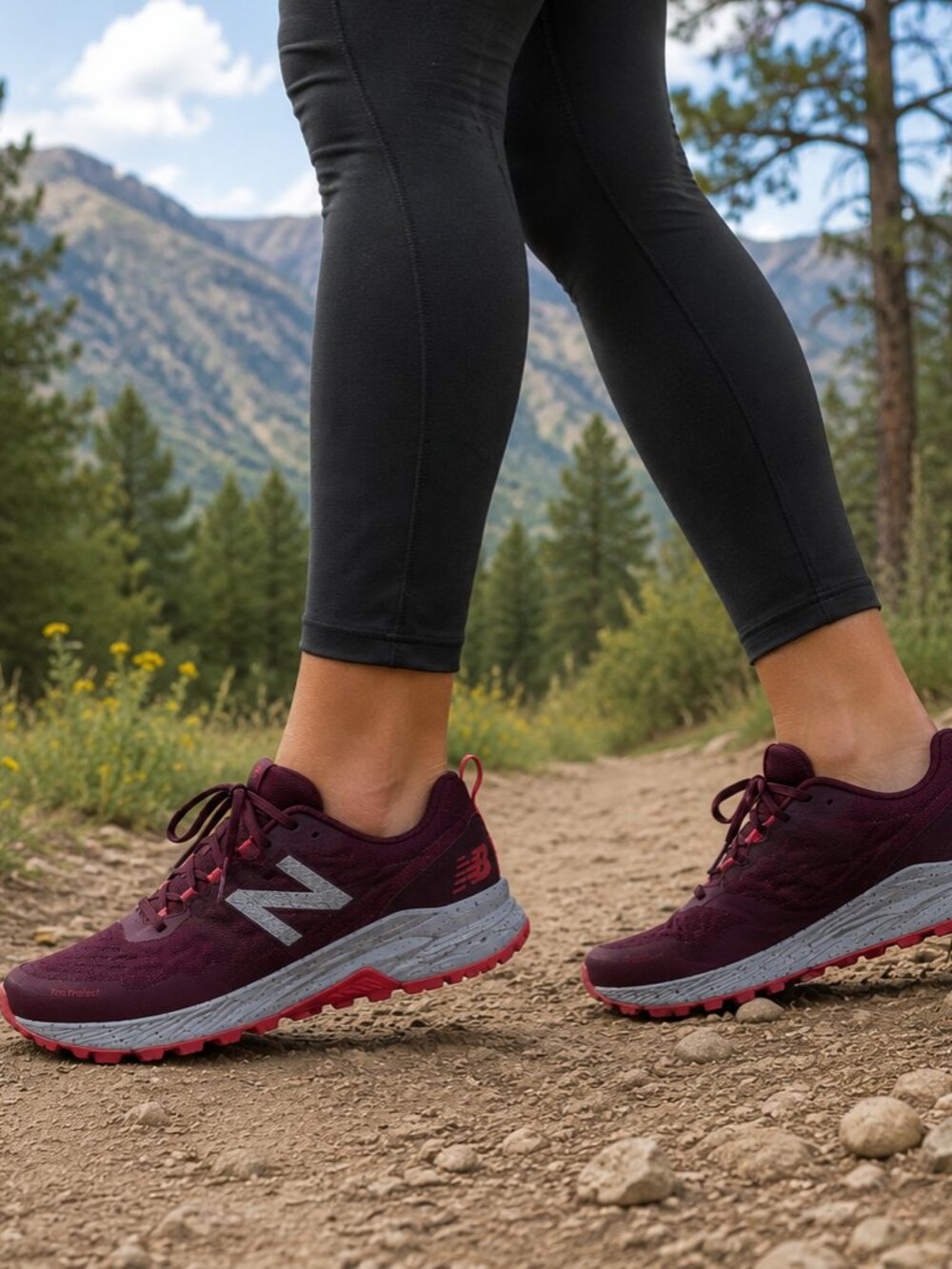 New Balance Women’s Nitrel V3 Trail Running Shoes Burgundy Pink Size 7.5
